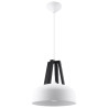 Candeeiro pendente CASCO branco/preto