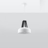 Candeeiro pendente CASCO branco/preto
