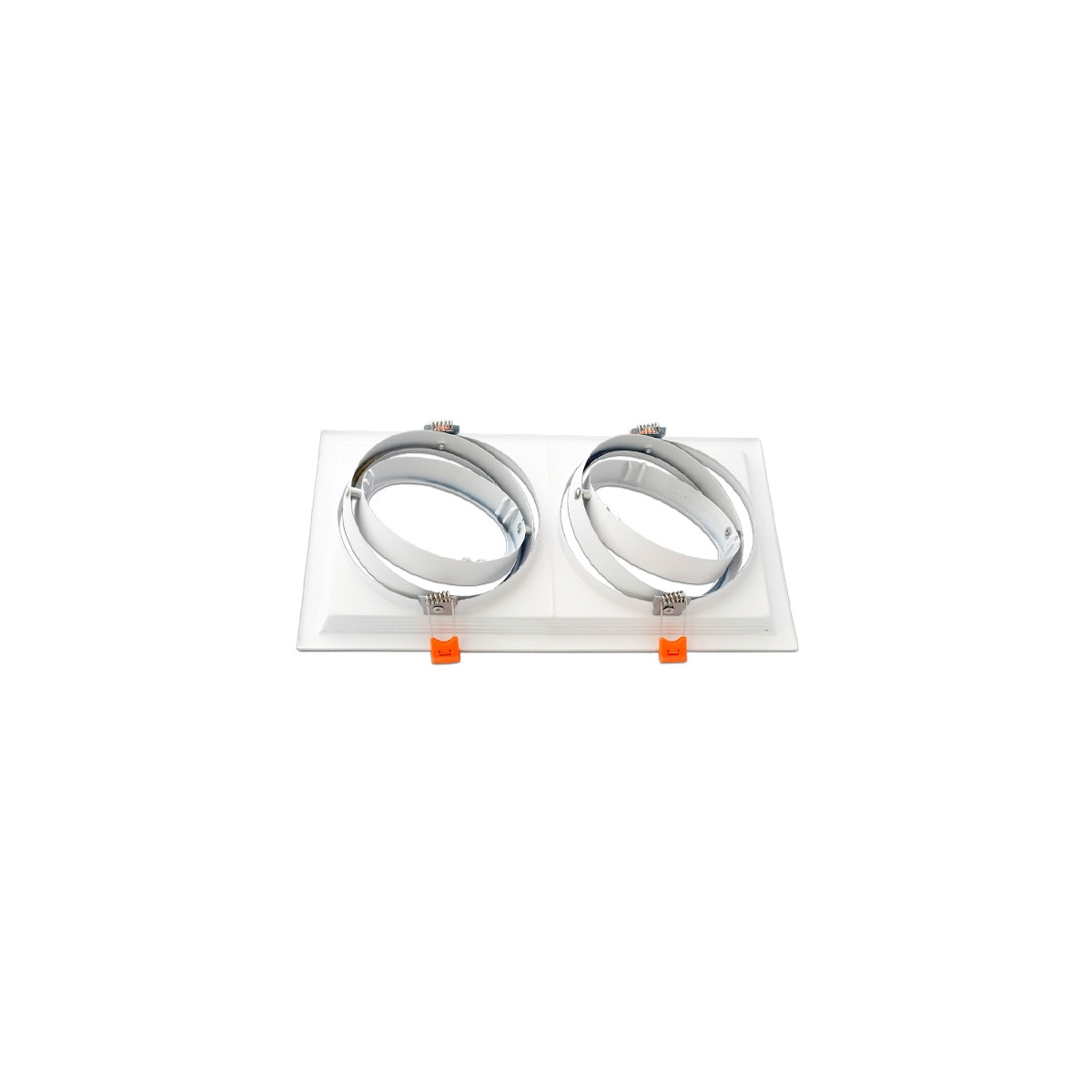 Marco orientable doble para AR111 color blanco