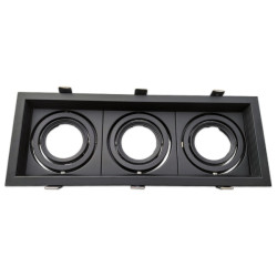Marco orientable triple para AR60 color negro