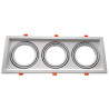 Marco orientable triple para AR111 color blanco