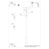 Lampe suspendue REA 1 béton