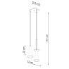 Lampe suspendue REA 3P béton