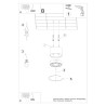 Pendant lamp REA 3P concrete