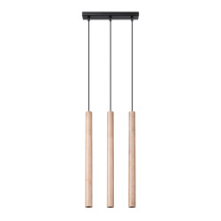 Lámpara colgante PASTELO 3L madera