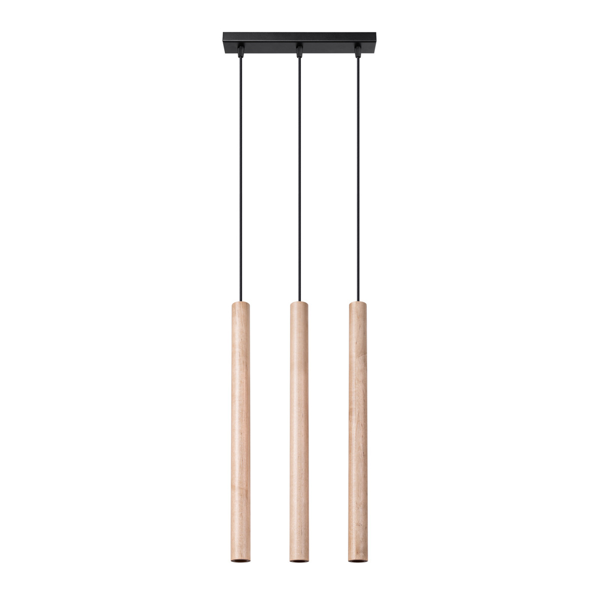 Lámpara colgante PASTELO 3L madera