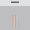 Candeeiro suspenso PASTELO 3L madeira