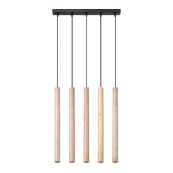 Lámpara colgante PASTELO 5L madera
