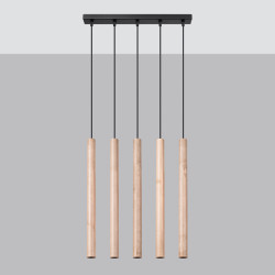 Candeeiro suspenso PASTELO 5L madeira