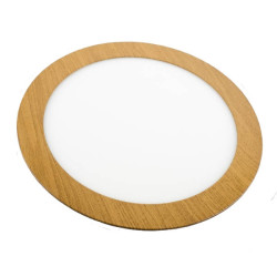 Panneau lumineux 12W round WOOD