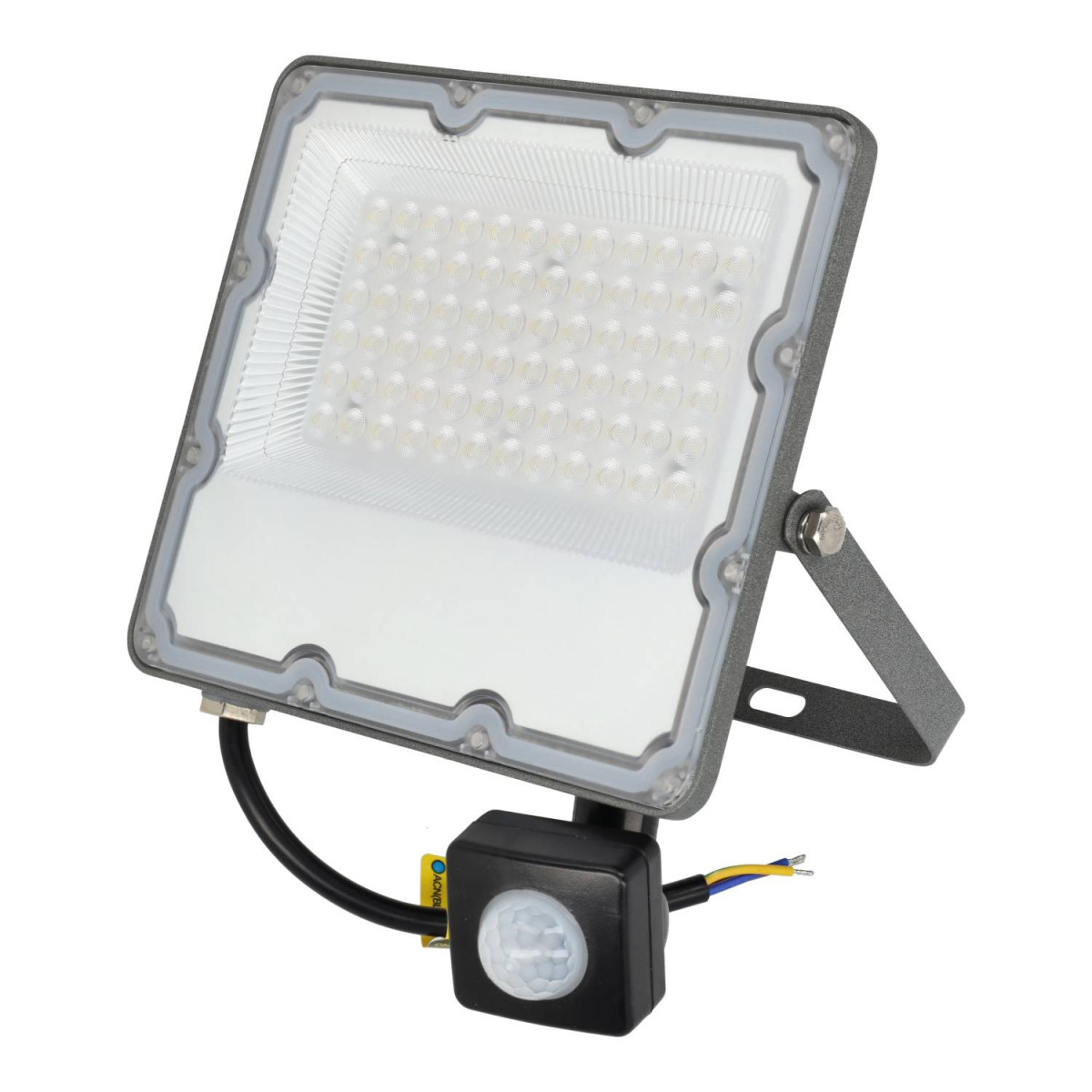 Projetor LED plano IP66 de 50 W com detetor de presença