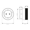 16A Schuko rail socket