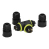 Conector "T "estanco 3x1.5mm² IP68
