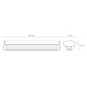 Barra LED linear acoplável 40W 120cm