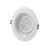 Anneau orientable rond en PC pour lampes AR111