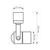 Foco rail COMPACT GU10 branco