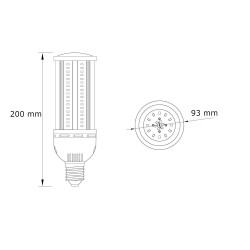 Lámpara Led Alumbrado Público 27W Serie Profesional