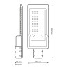 Luminaire de rue à LED de 100W base Ø50mm