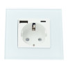 Base com ficha Schuko 16A USB A+C carregamento rápido 20W