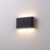 Aplique aluminio LED exterior negro