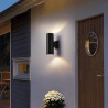 APPLIQUE MURALE EN ALUMINIUM 2XGU10 NOIR IP54