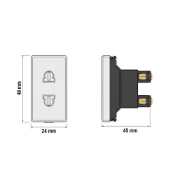 Modular mixed socket 10A