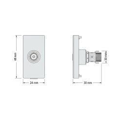 Base modular TV encastrada macho
