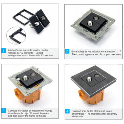 Tapa ciega modular para caja mecanismos