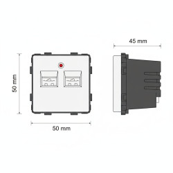 Base USB double encastrée