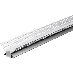 Perfil Alumínio de Canto Encastrar para Gesso / Pladur para Fita LED até 12mm