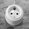 Douille SCHUKO en porcelaine