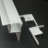 Perfil aluminio tira led 2 m para falso techo