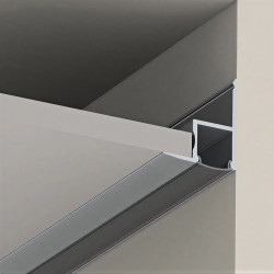 Profil en aluminium pour bande de leds de 2 m pour faux plafond