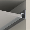 Profil en aluminium pour bande de leds de 2 m pour faux plafond