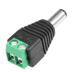 Conector DC Jack Macho con Clemas Tornillo