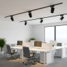 Foco carril negro 36W orientable