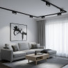 Foco Carril LED lineal 12W orientable negro