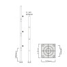Colonne démontable 2-4m pour lampadaire Ø76MM
