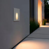 Baliza LED Exterior 3W Empotrable Pared color Blanco
