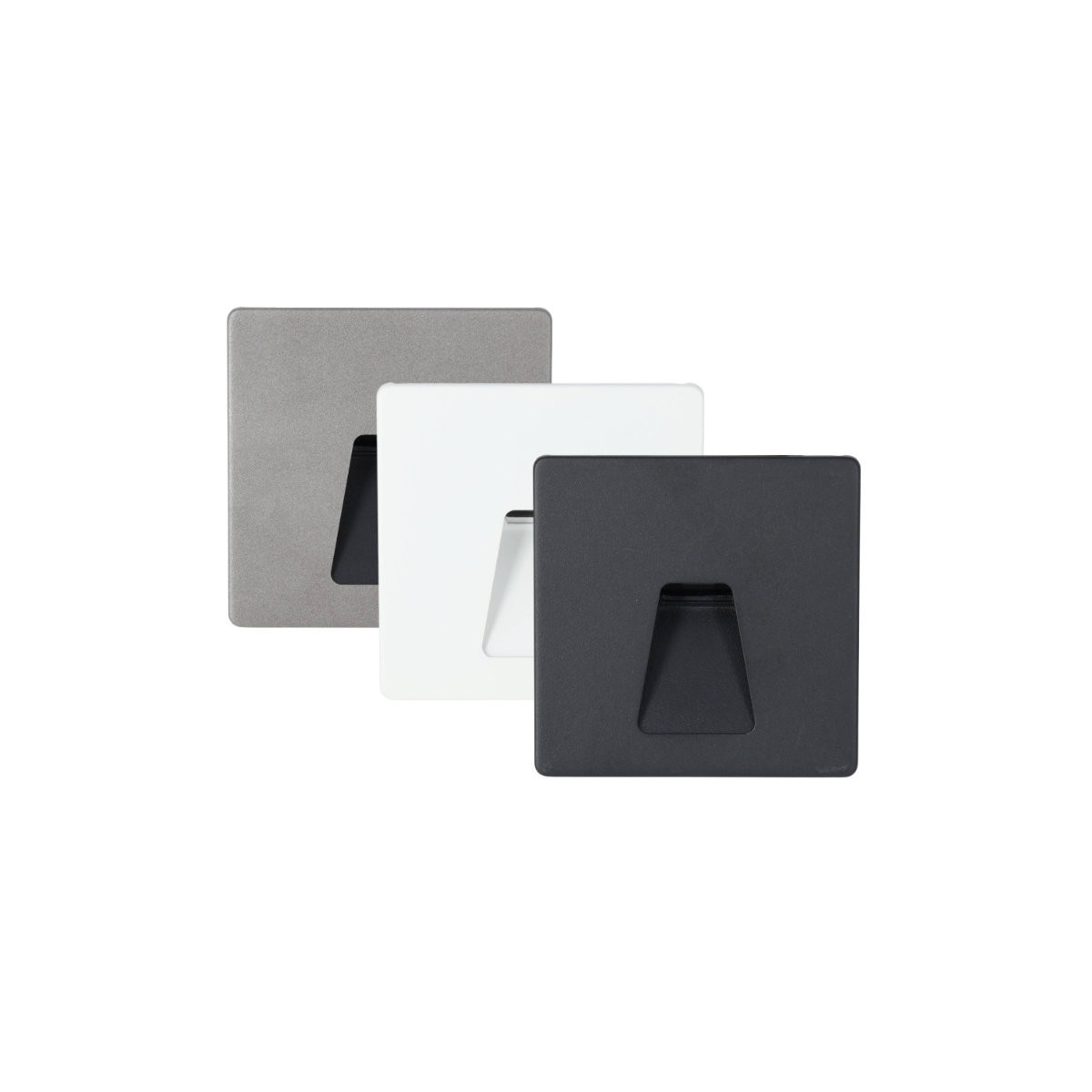 Baliza LED 3W Empotrable Pared Cuadrado Trapecio - Serie Zero