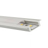 Profil rectangulaire en aluminium pour bande de leds de 1 m avec languettes