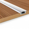 Profile for 1 m LED Strips - Rectangular, Aluminium, Clips