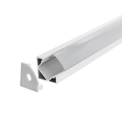 Profile for 2 m LED Strips - Corner, Aluminium