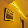 Perfil angular aluminio tira led 1m negro