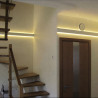 Perfil aluminio tira led iluminación lateral doble 2m