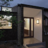 Aplique rectangular E27 negro IP54