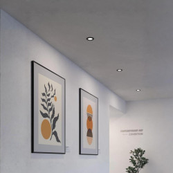 Downlight panel 3W redondo NEGRO