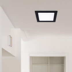 Panneau downlight 18W carré NOIR