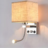 LAMPE MURALE E27 + LISEUSE + USB