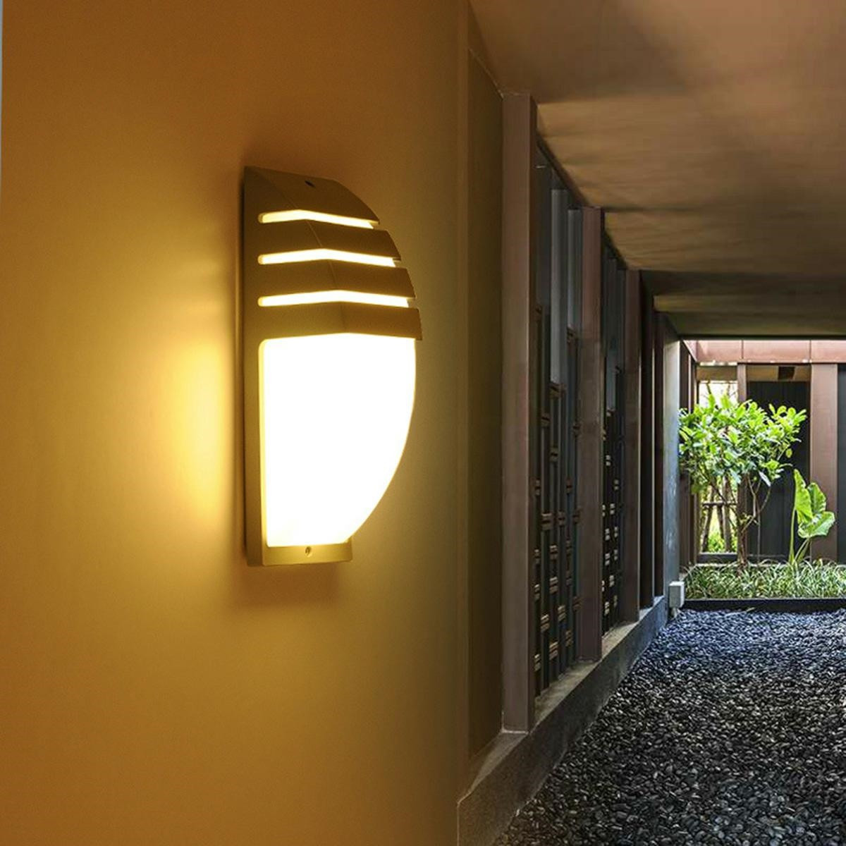 Luz de parede CURVE IP54 E27 cinzento